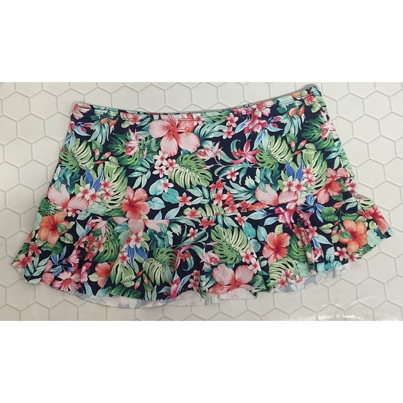 Tommy Bahama Other - NEW Tommy Bahama Island Cays Flora Skirted Bikini Bottoms SP Women's Swim UPF50+